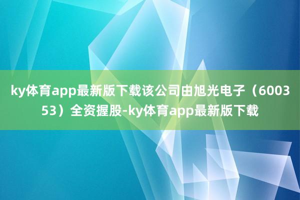 ky体育app最新版下载该公司由旭光电子（600353）全资握股-ky体育app最新版下载