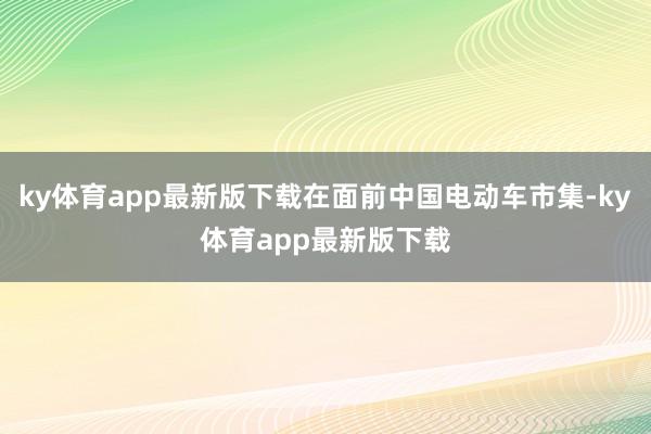 ky体育app最新版下载在面前中国电动车市集-ky体育app最新版下载