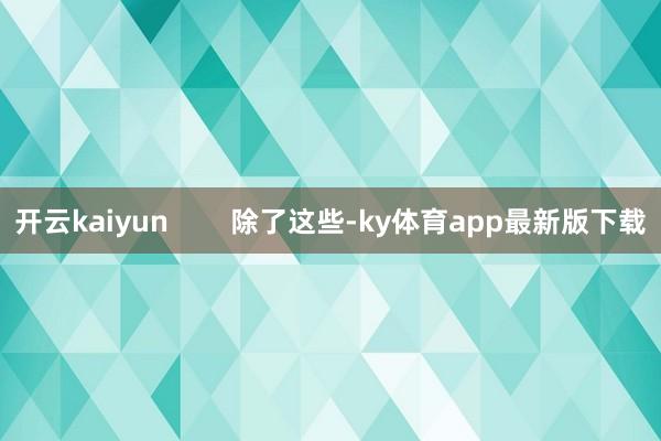 开云kaiyun        除了这些-ky体育app最新版下载