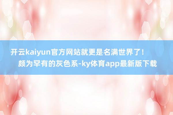 开云kaiyun官方网站就更是名满世界了！        颇为罕有的灰色系-ky体育app最新版下载